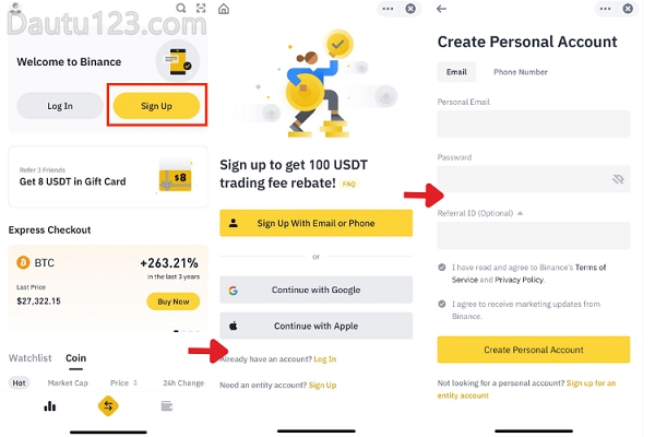 Cách đăng ký tài khoản Binance chi tiết: Hướng dẫn từng bước cho người mới
